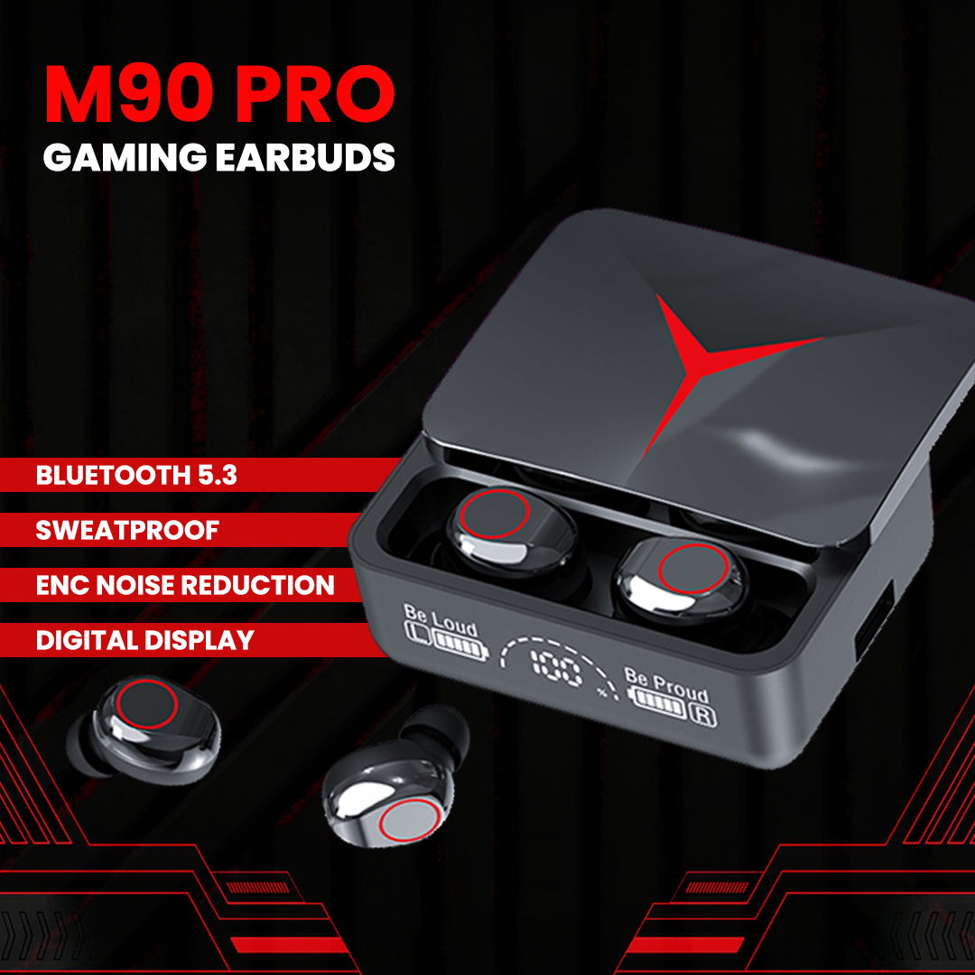 M90 Pro | Gaming EarBuds | True Wireless Earbuds | Type-C Charging| ACTIVE Noise Cancellation|